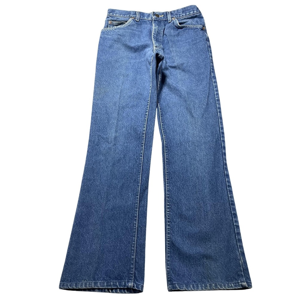 Vintage Lee Riders Jeans Mens 31x32 Blue Medium Wash Straight Leg Denim 80s USA